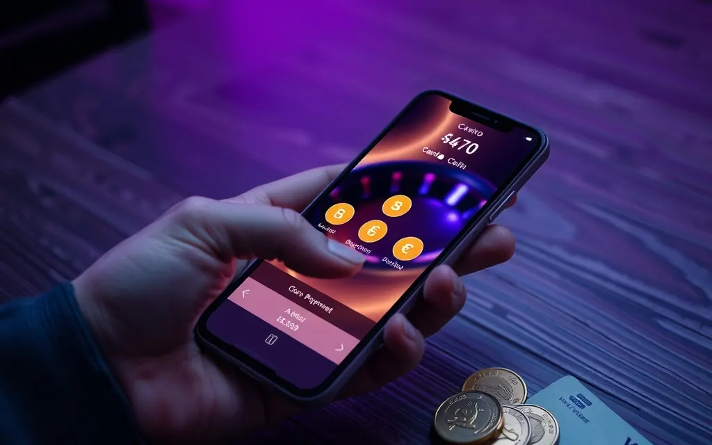 Deposito da smartphone in un casinò online con carta e monete